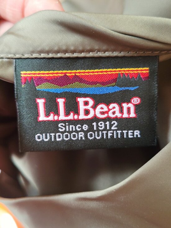 L.L. Bean Reversible Down Puffer Vest Army green Large Goose Down - Picture 15 of 16